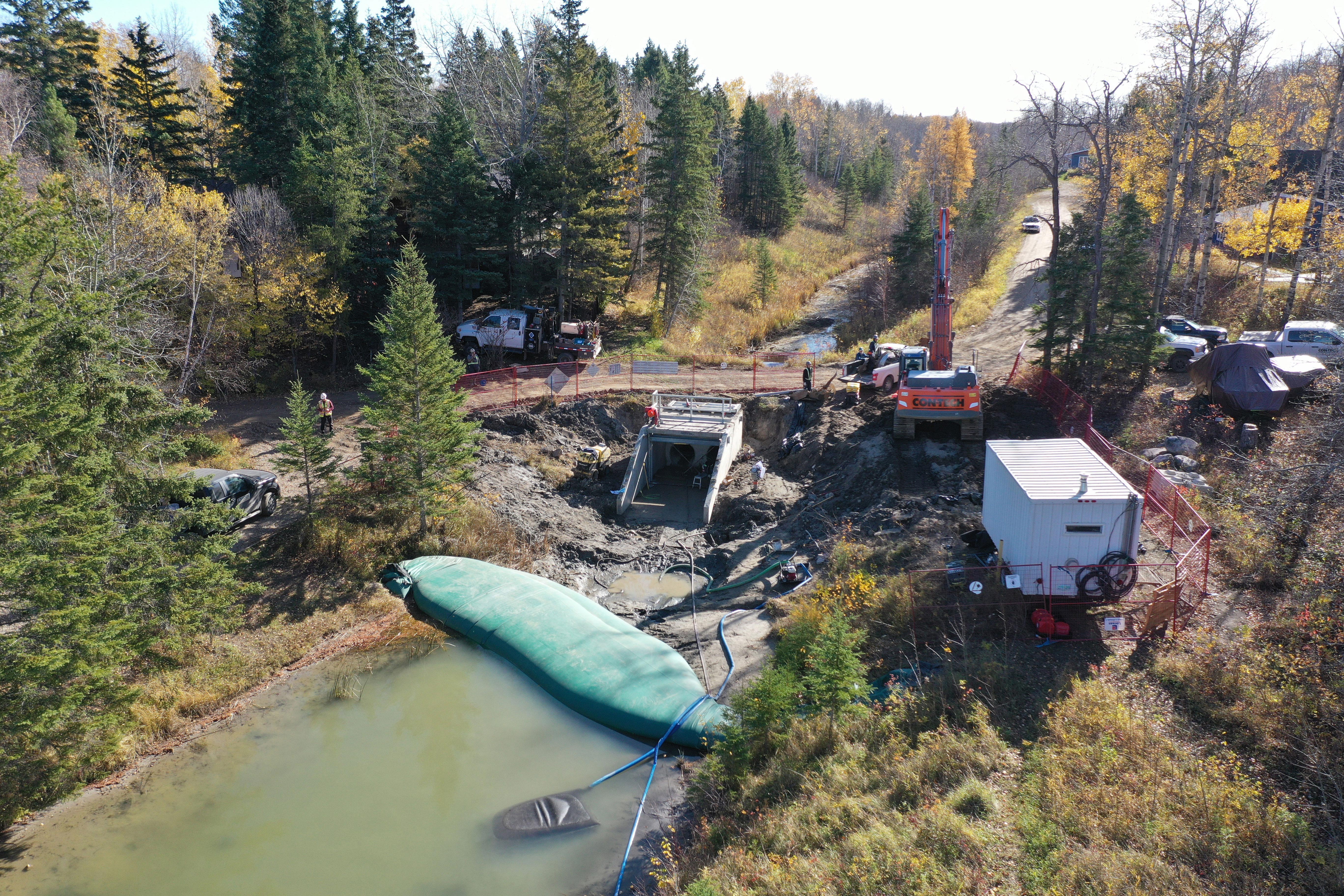 Christopher Lake Outlet Structure Under Construction