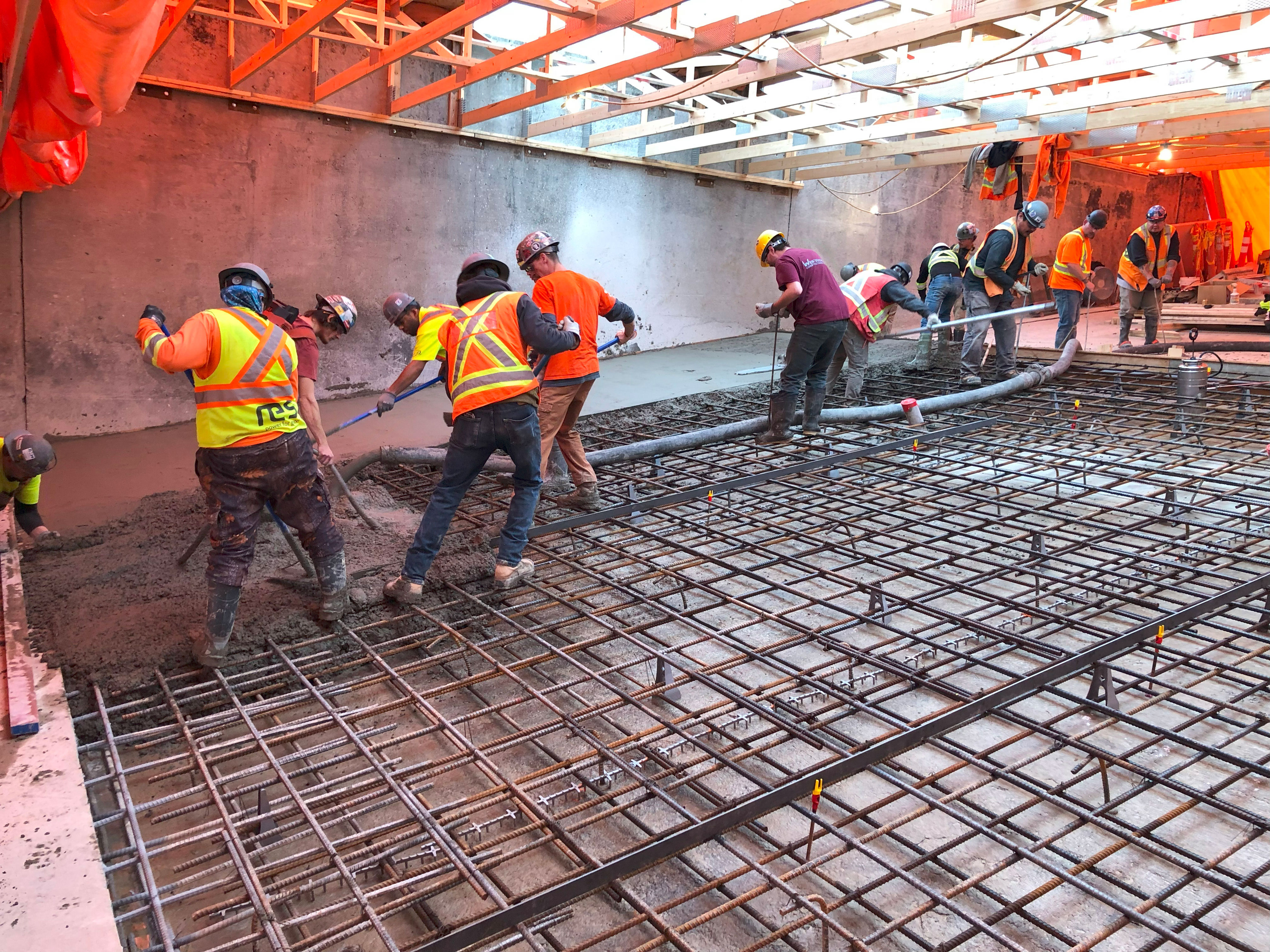Overlay Slab Pour In Progress In Moosomin Spillway