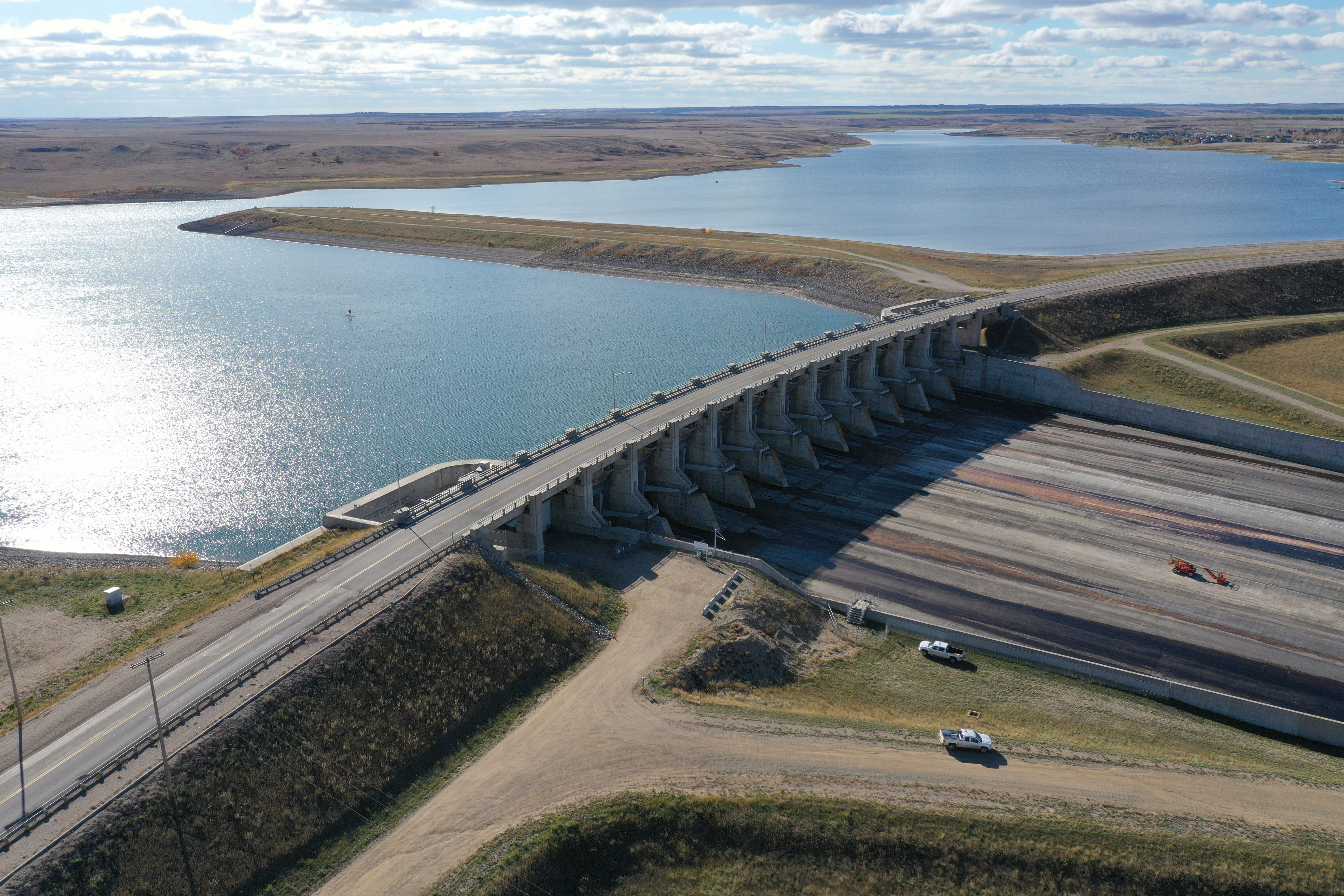 Gardiner Dam Spillway Bridge Post Re Paving