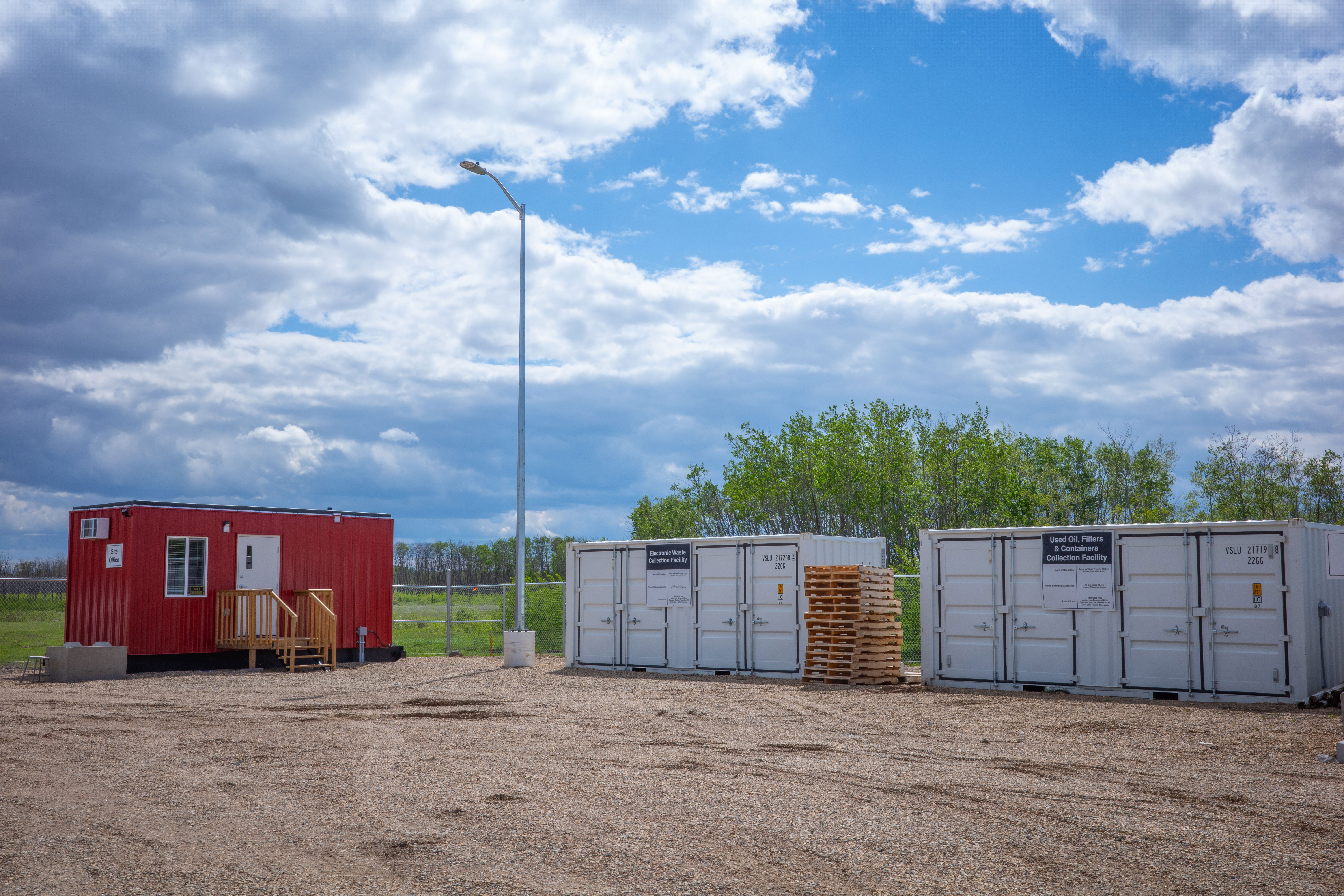 Seacans For Waste Disposal And The Transfer Station Site Office