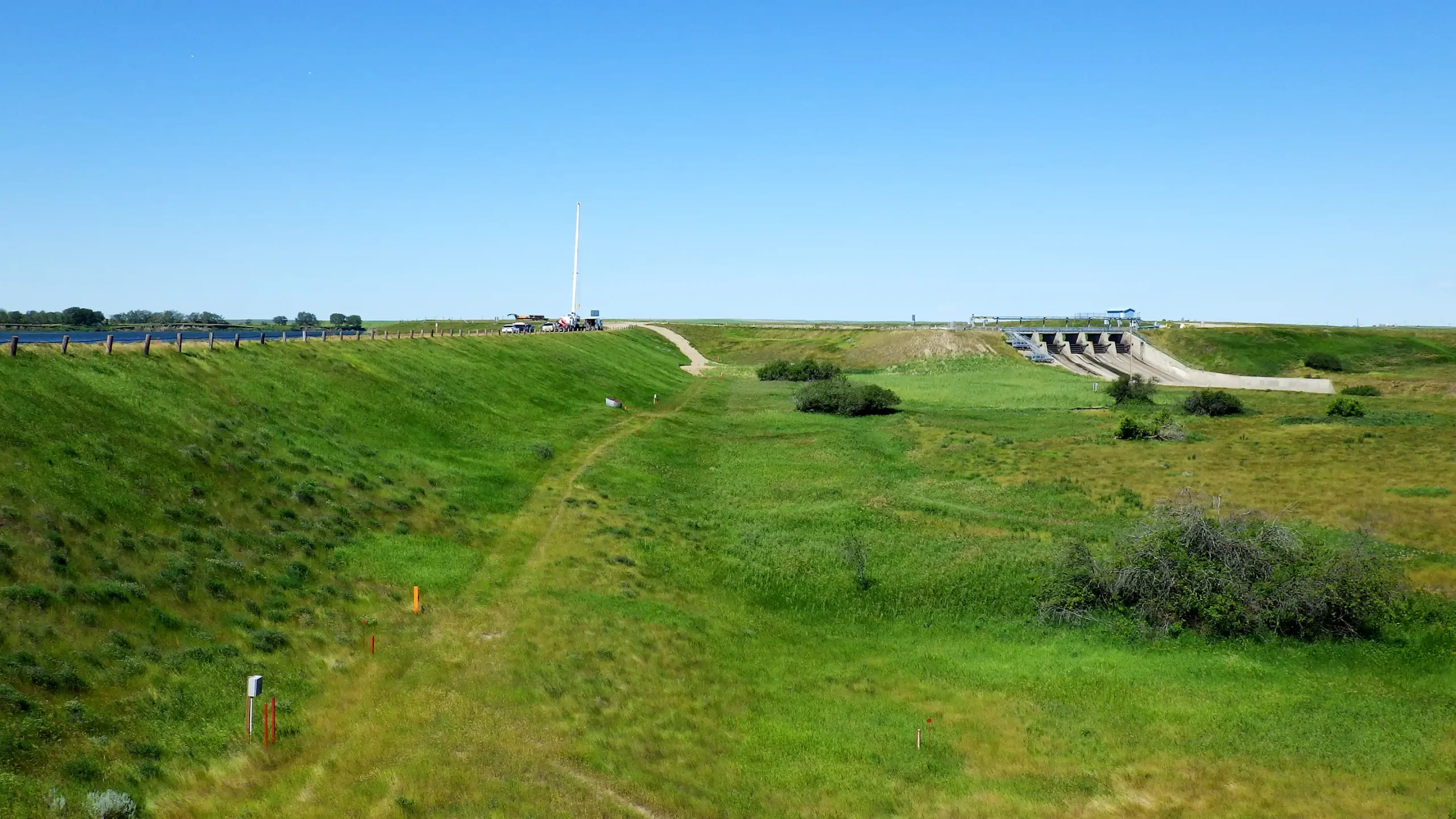View of Lafleche dam site