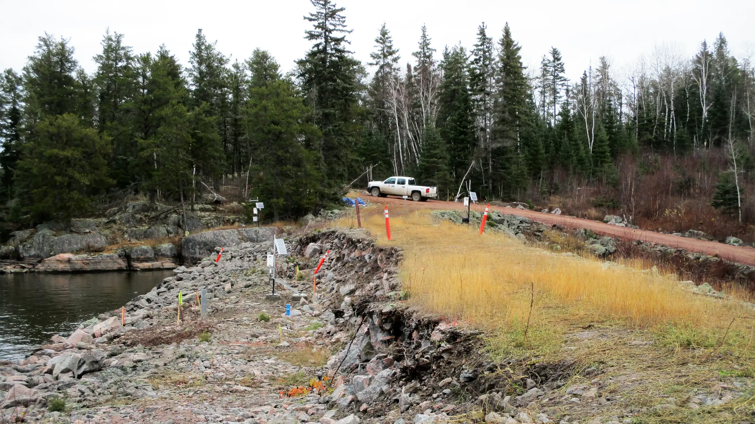 View of site after slump