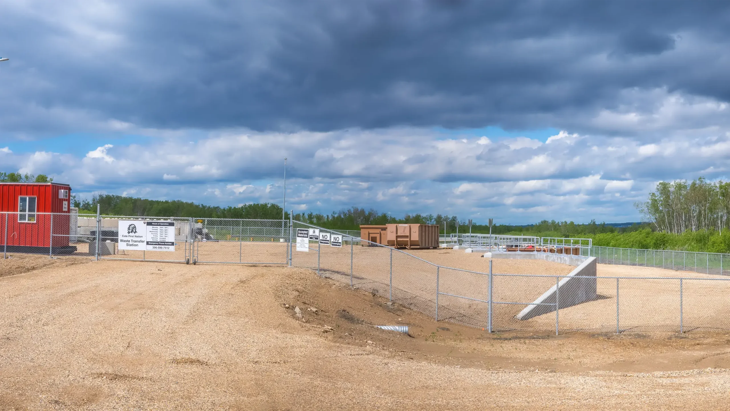 The completed solid waste transfer station