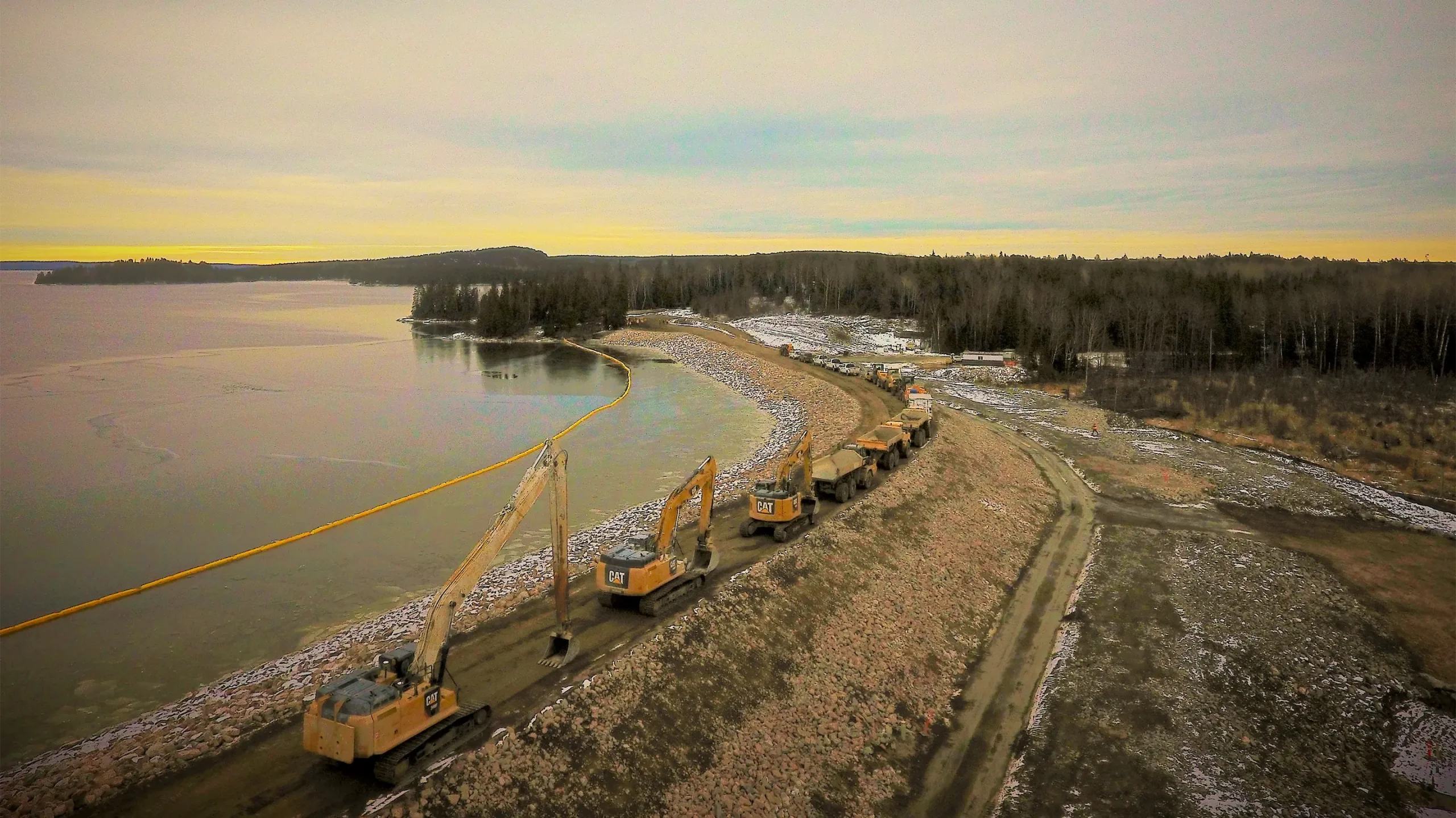 View of the finished dam