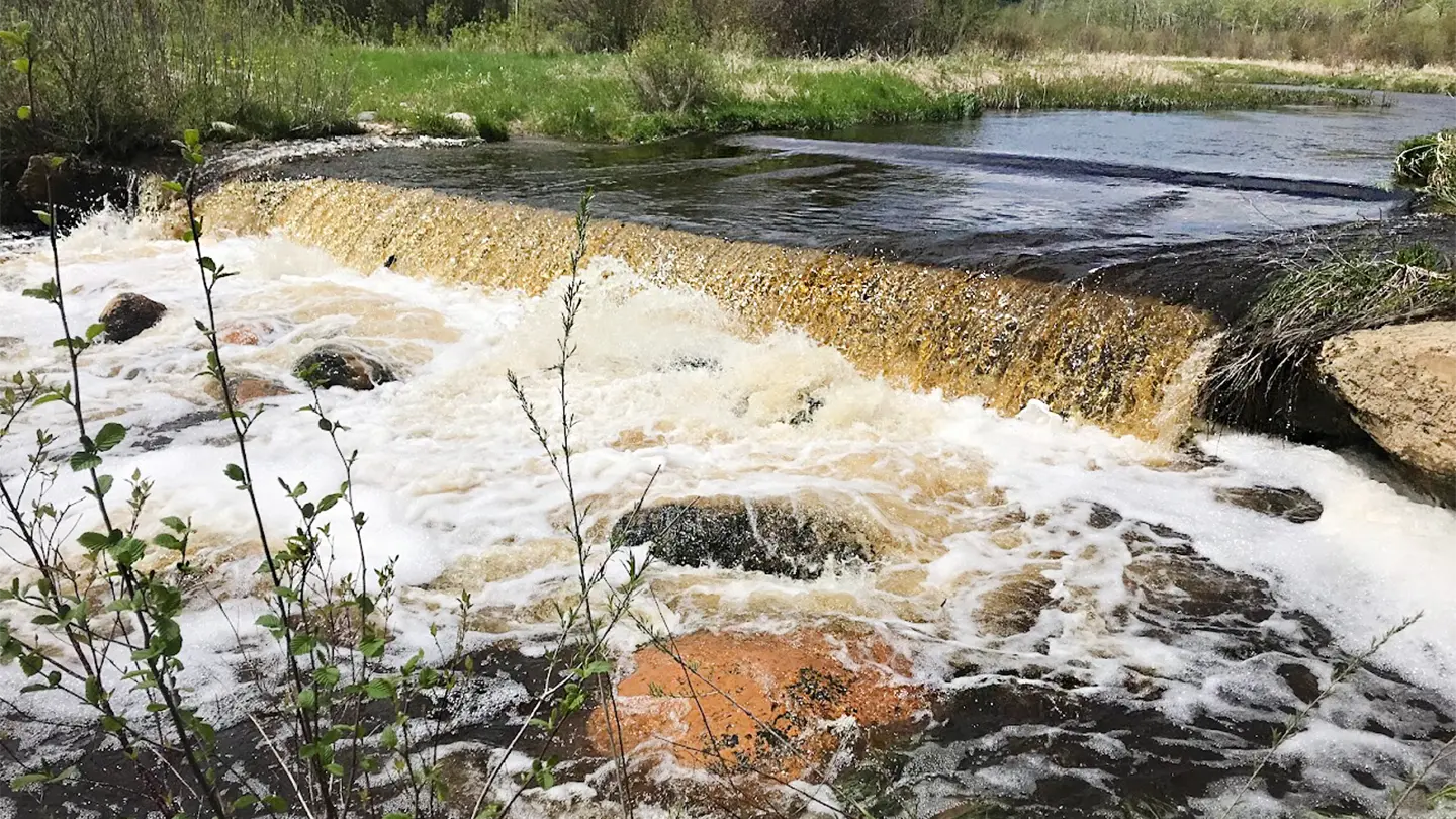 The Beaver Creek crossing prior to construction