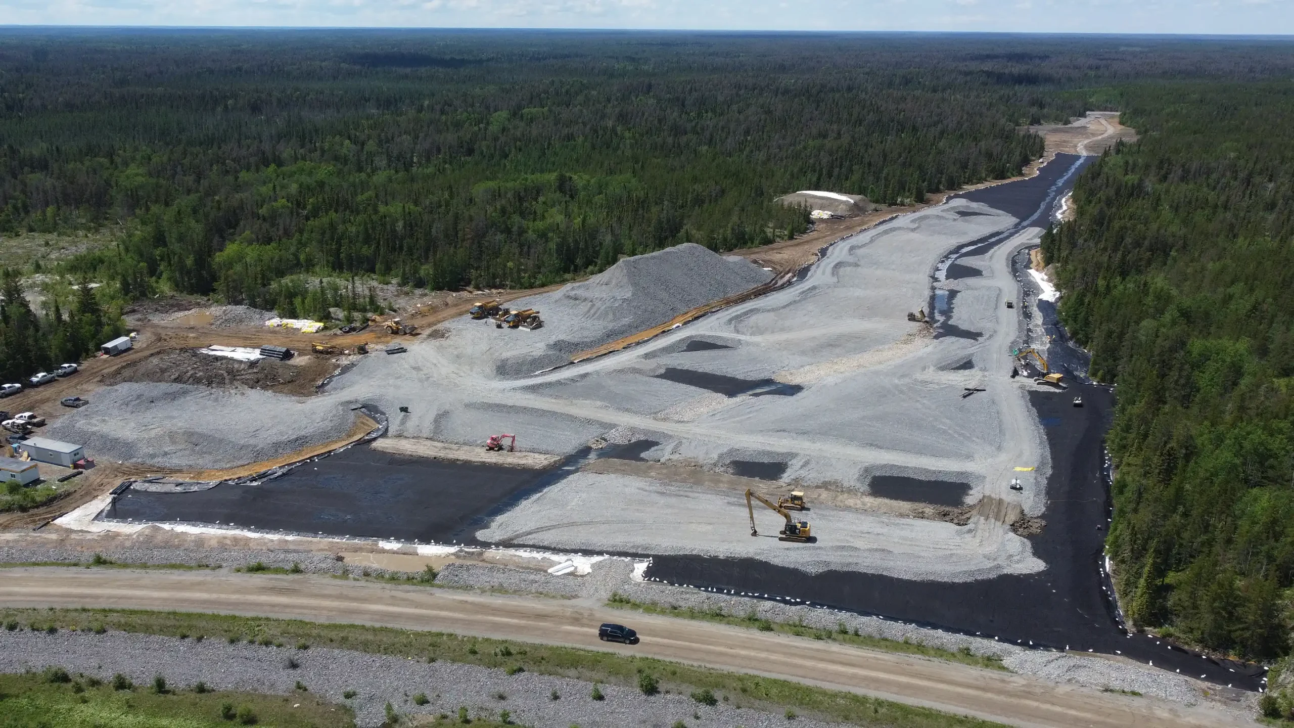 Remediation work on the tailings area