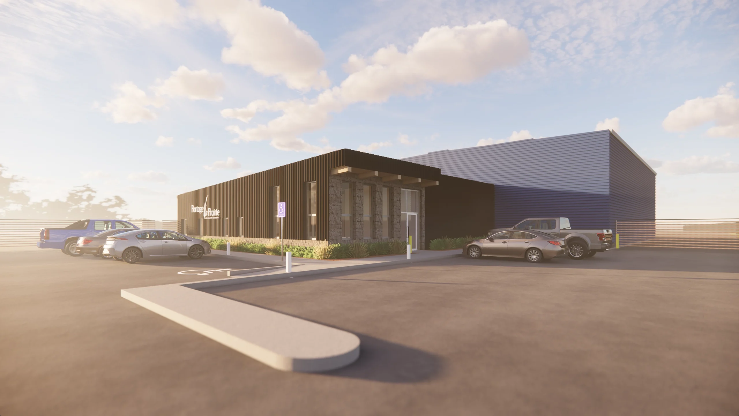 Architectural rendering of the facility