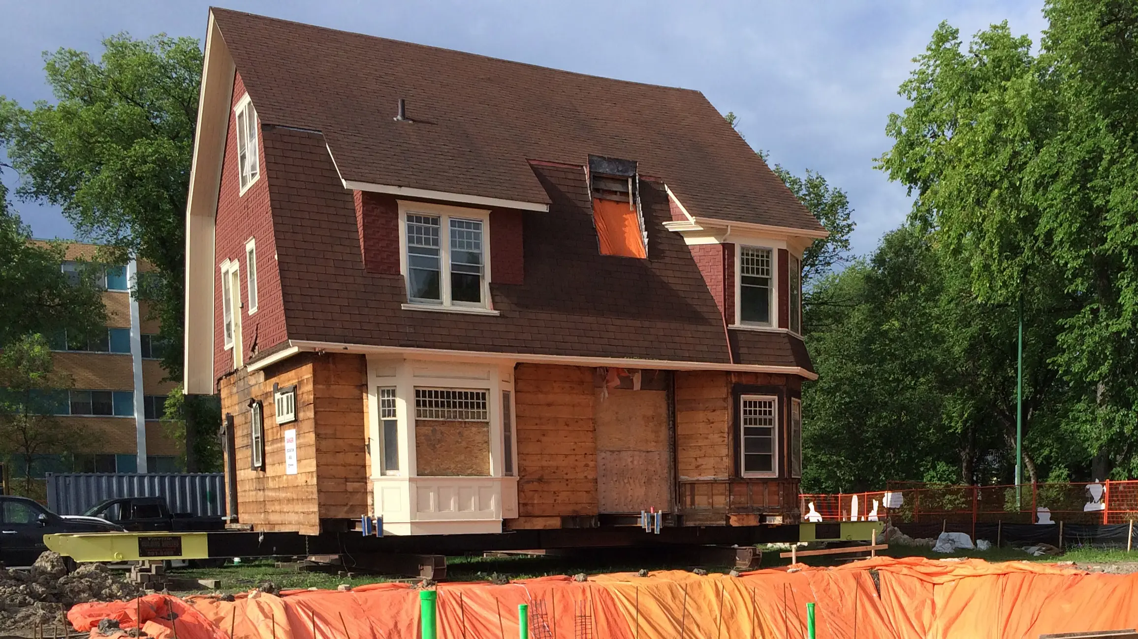 Street view Milner house mid-construction