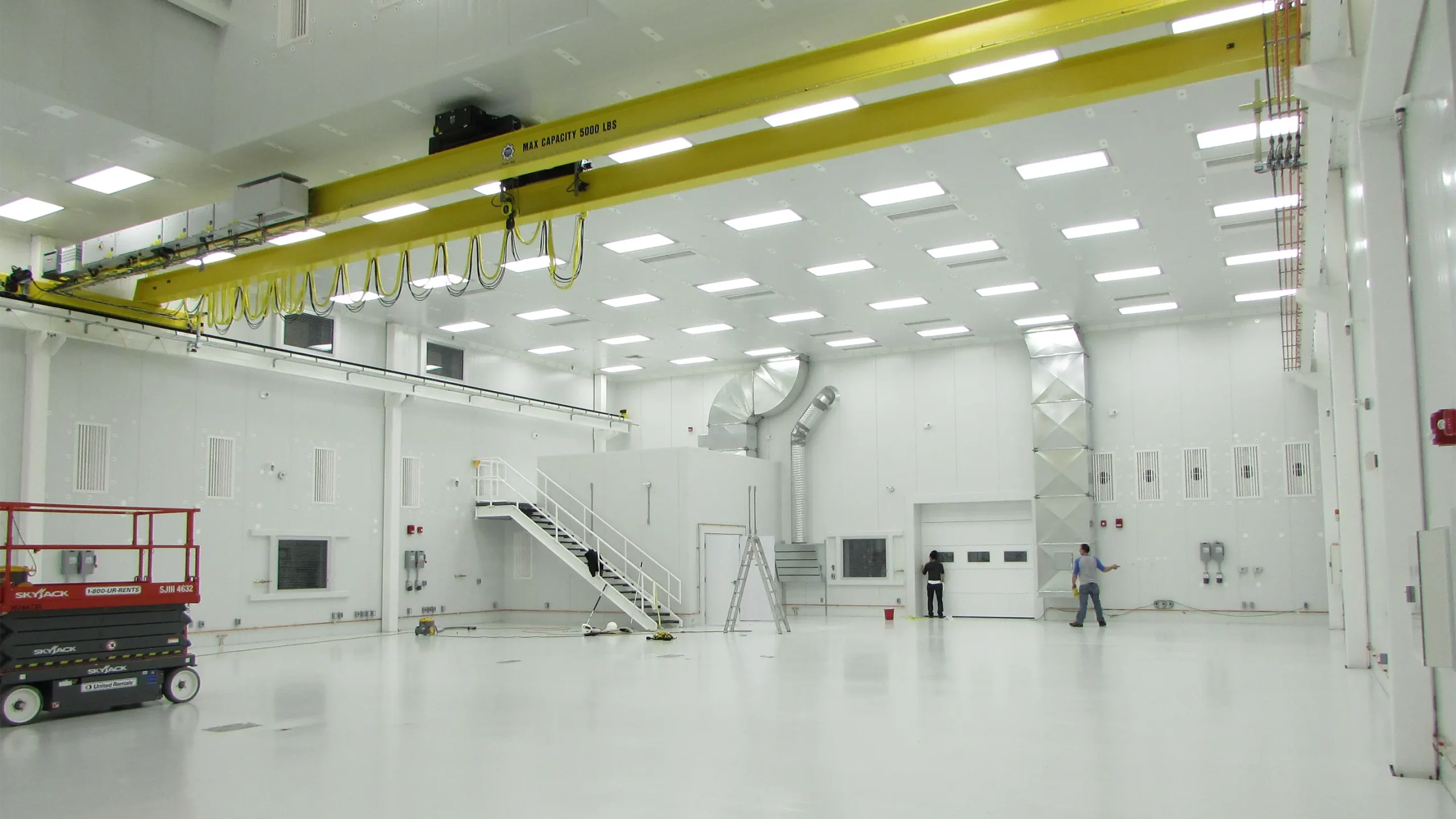Interior of the satellite integration facility