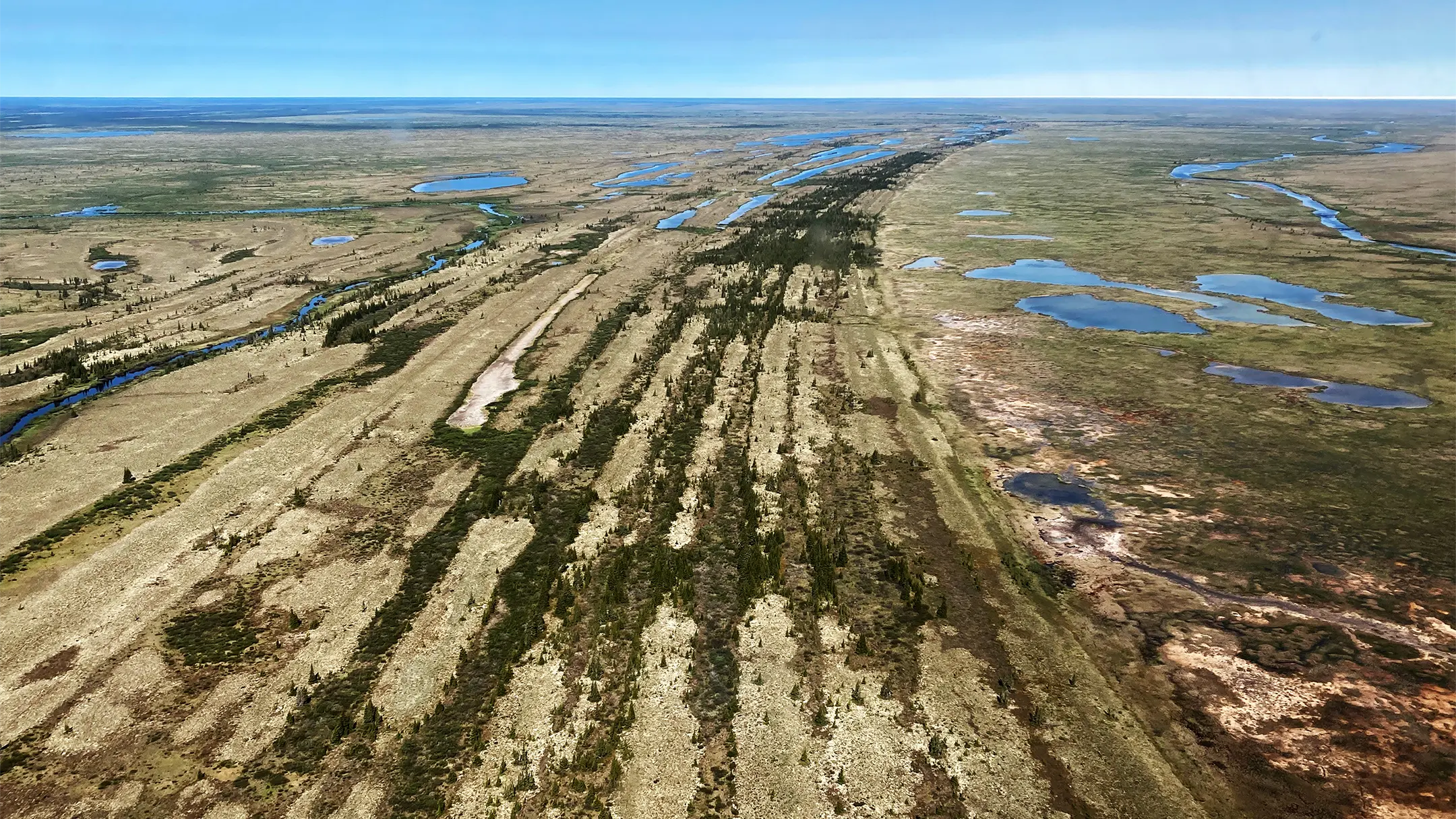 Aiel view of beach ridges not recovered