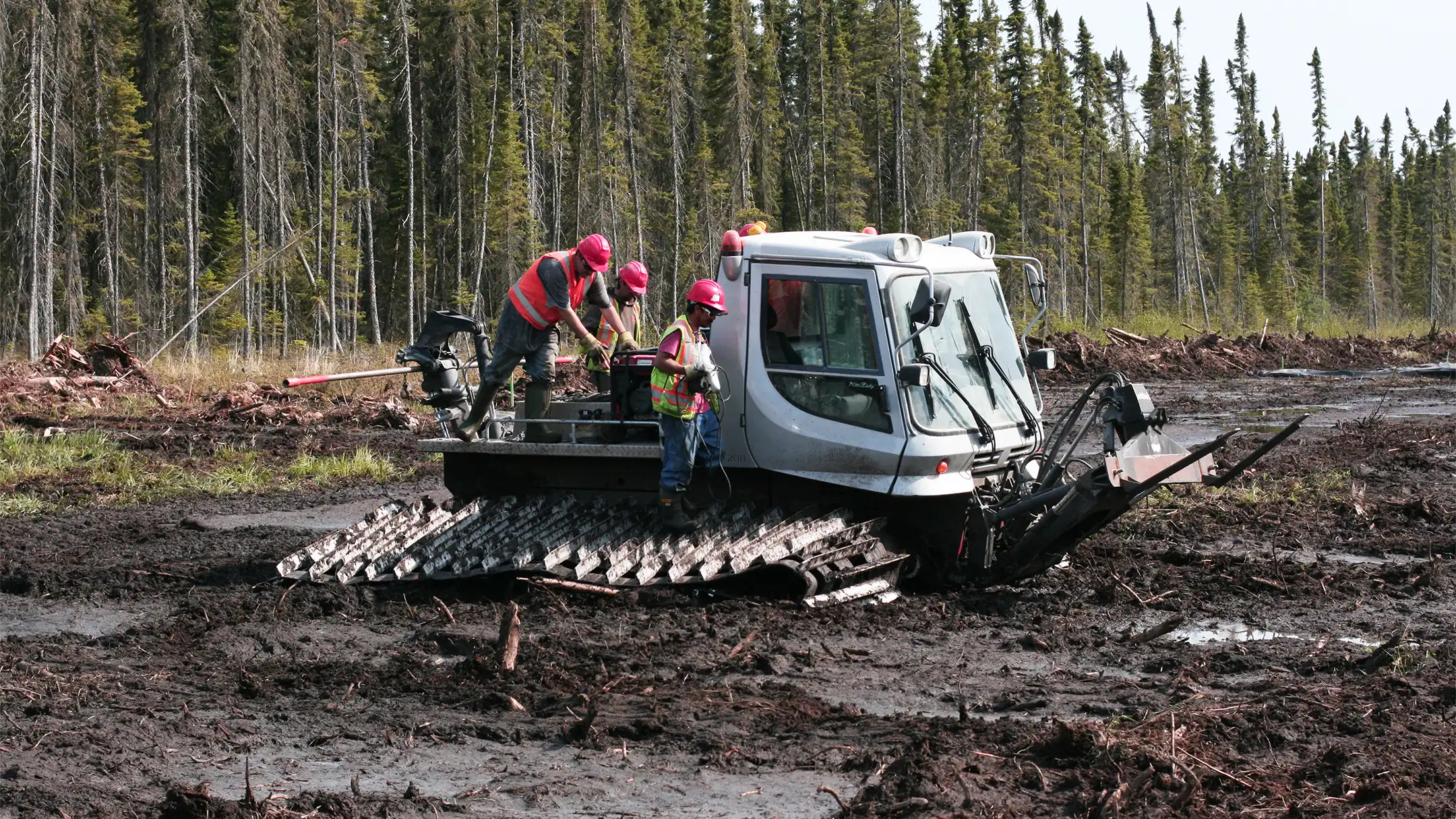 Construction work being done on road