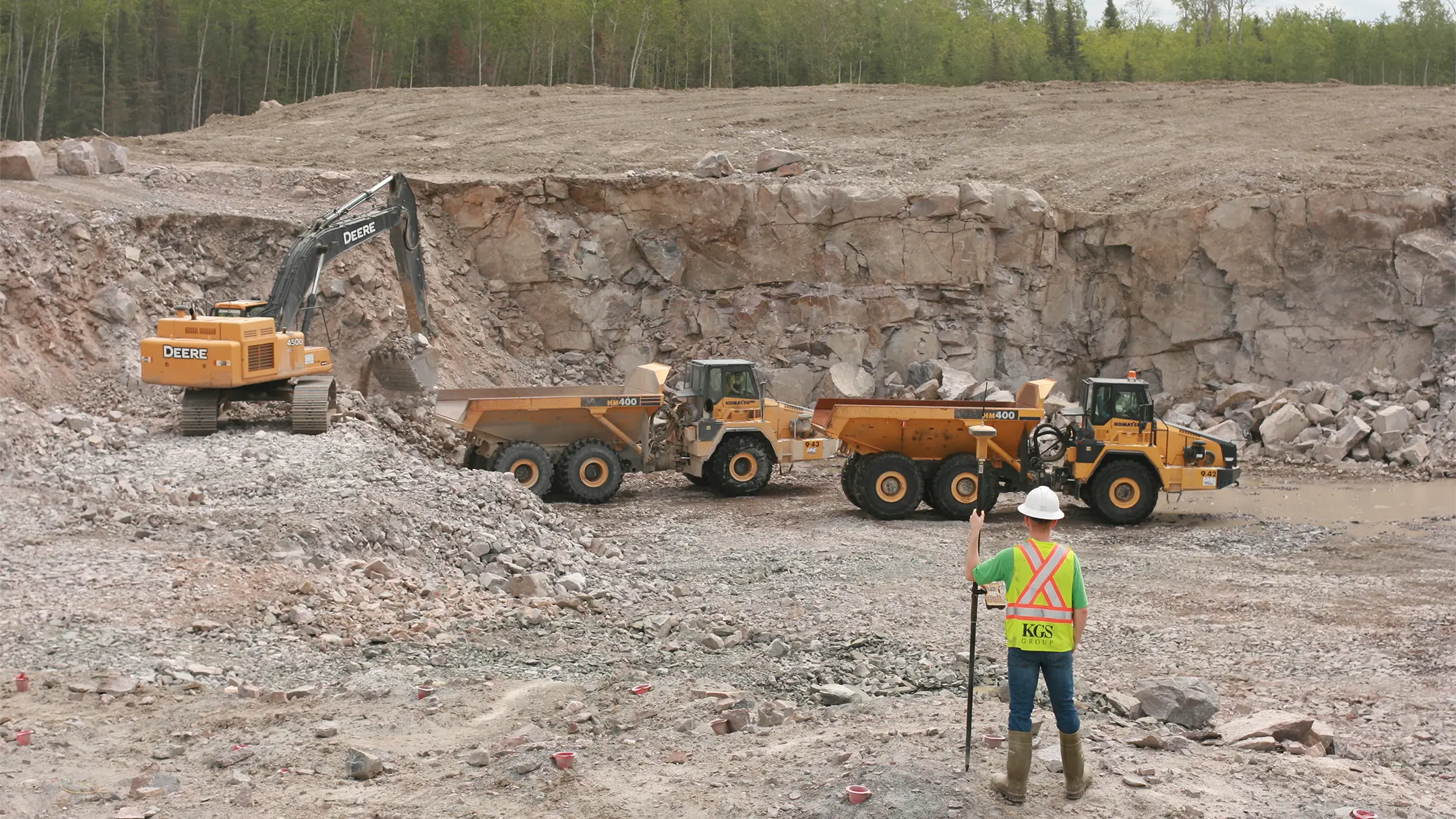 Construction work being done on road