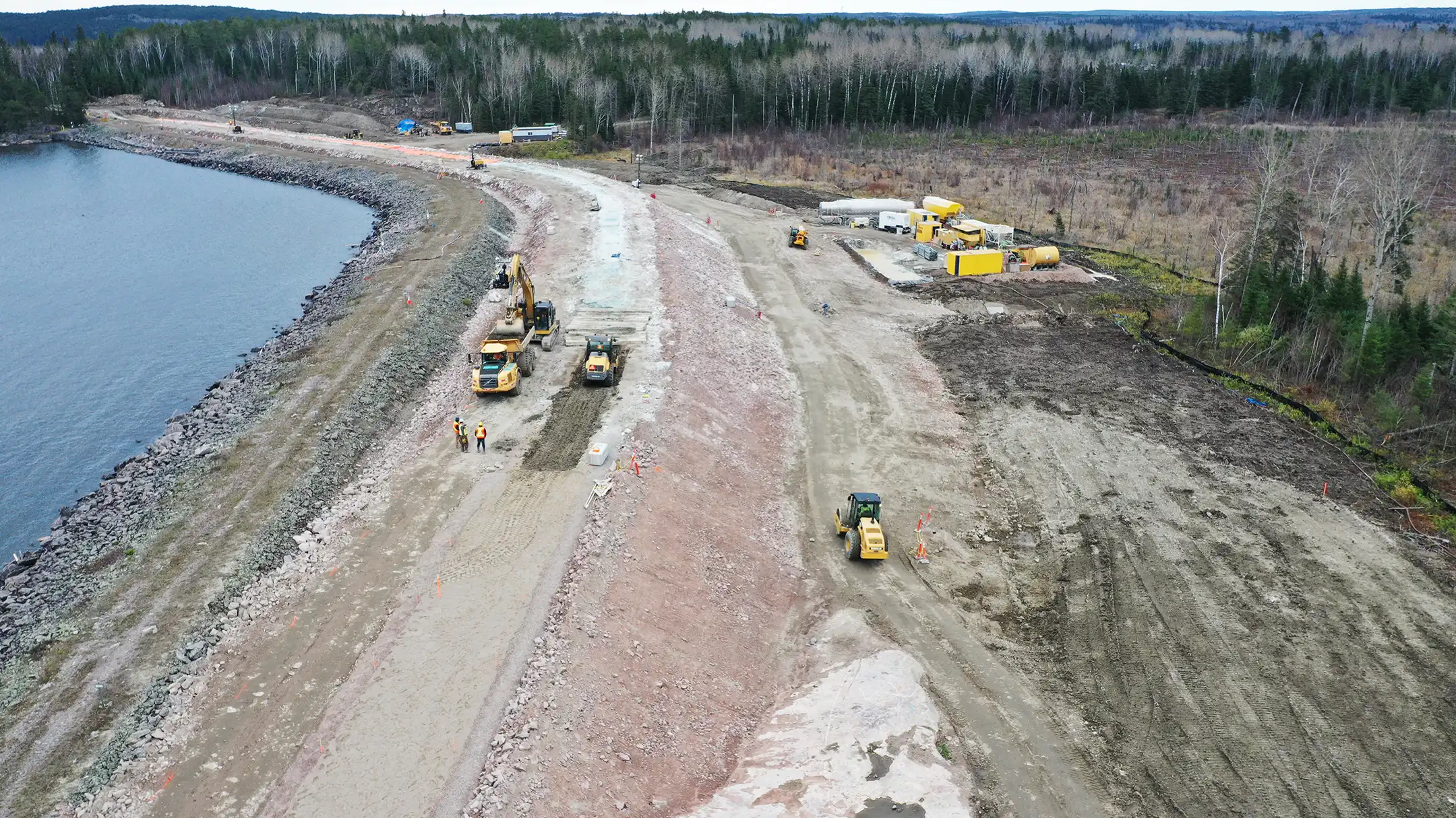 Aerial view of the clay cap