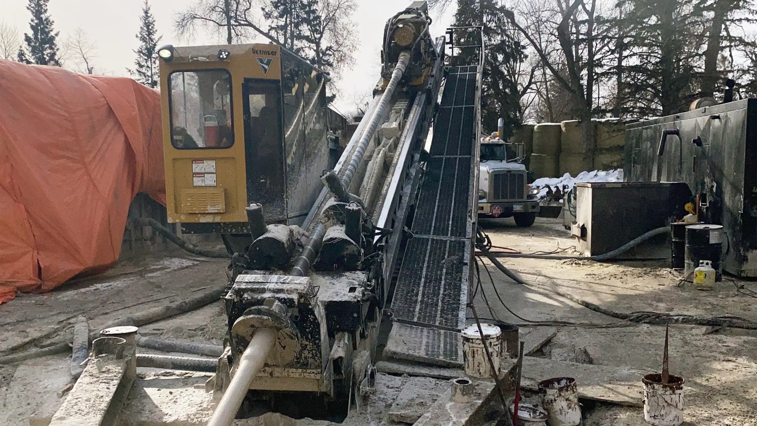 HDD rig used for pilot bore drilling