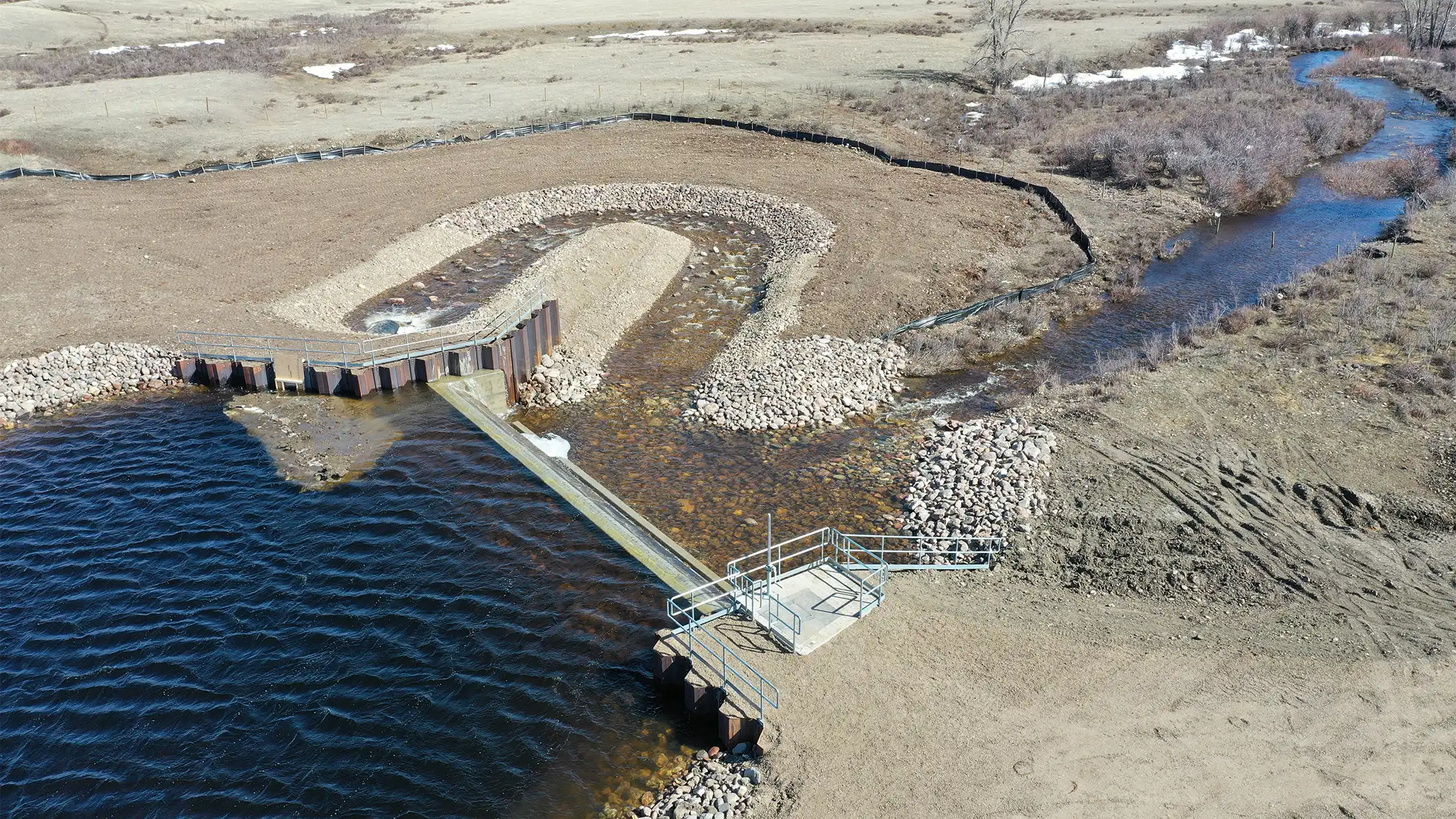 Aerial view of the Davis Diversion site