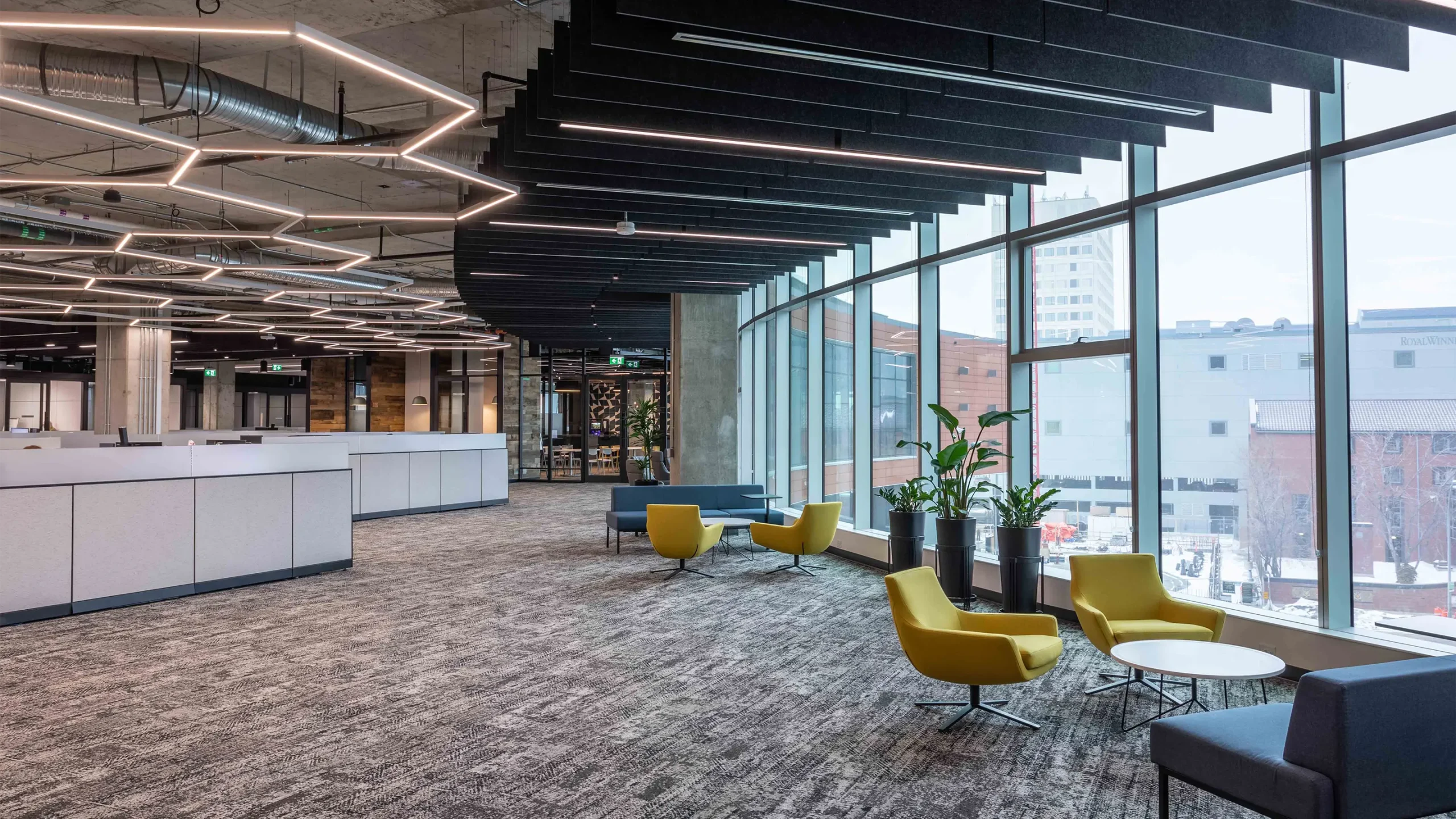 Communal space at new Ceridian office