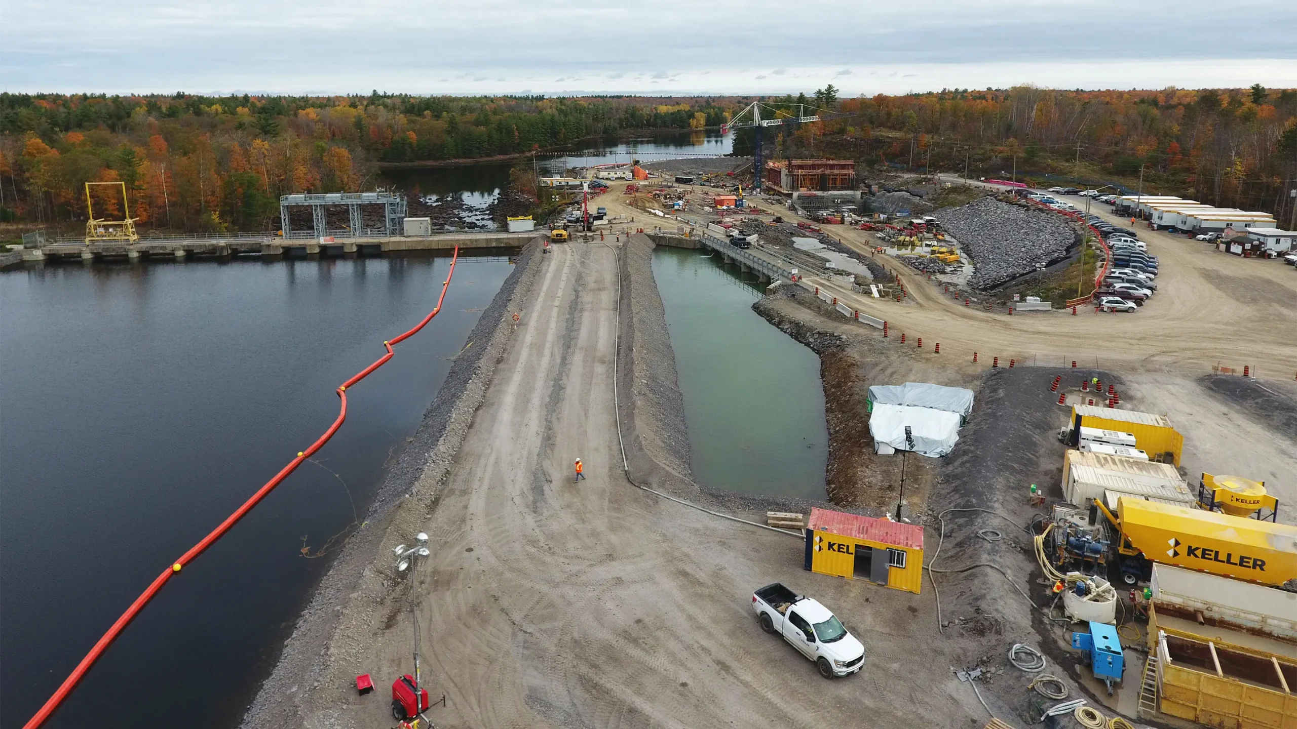 Side view of the Calabogie GS site