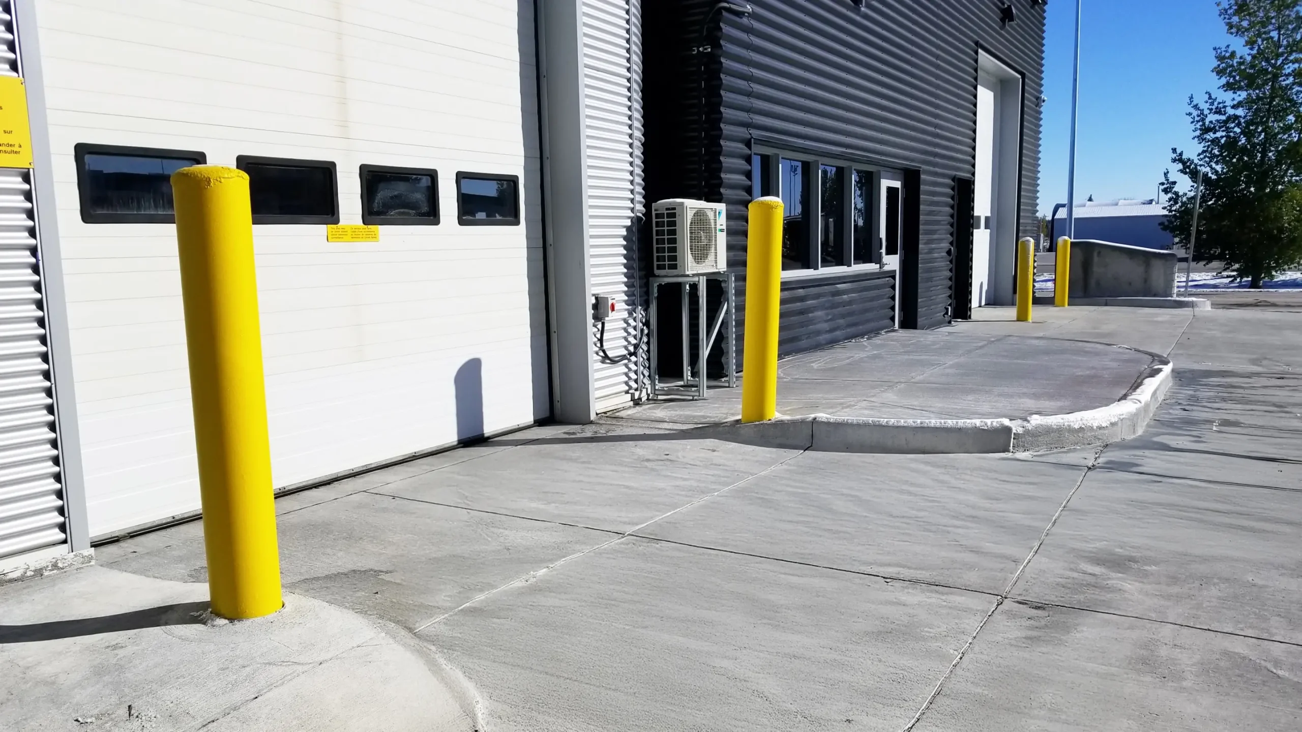 Close up of loading bay door