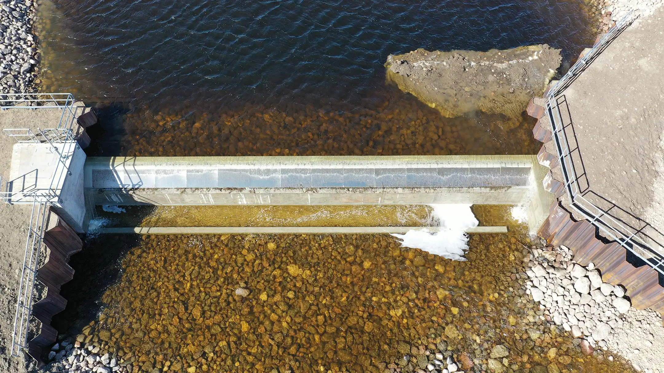 Aerial view of the new concrete weird