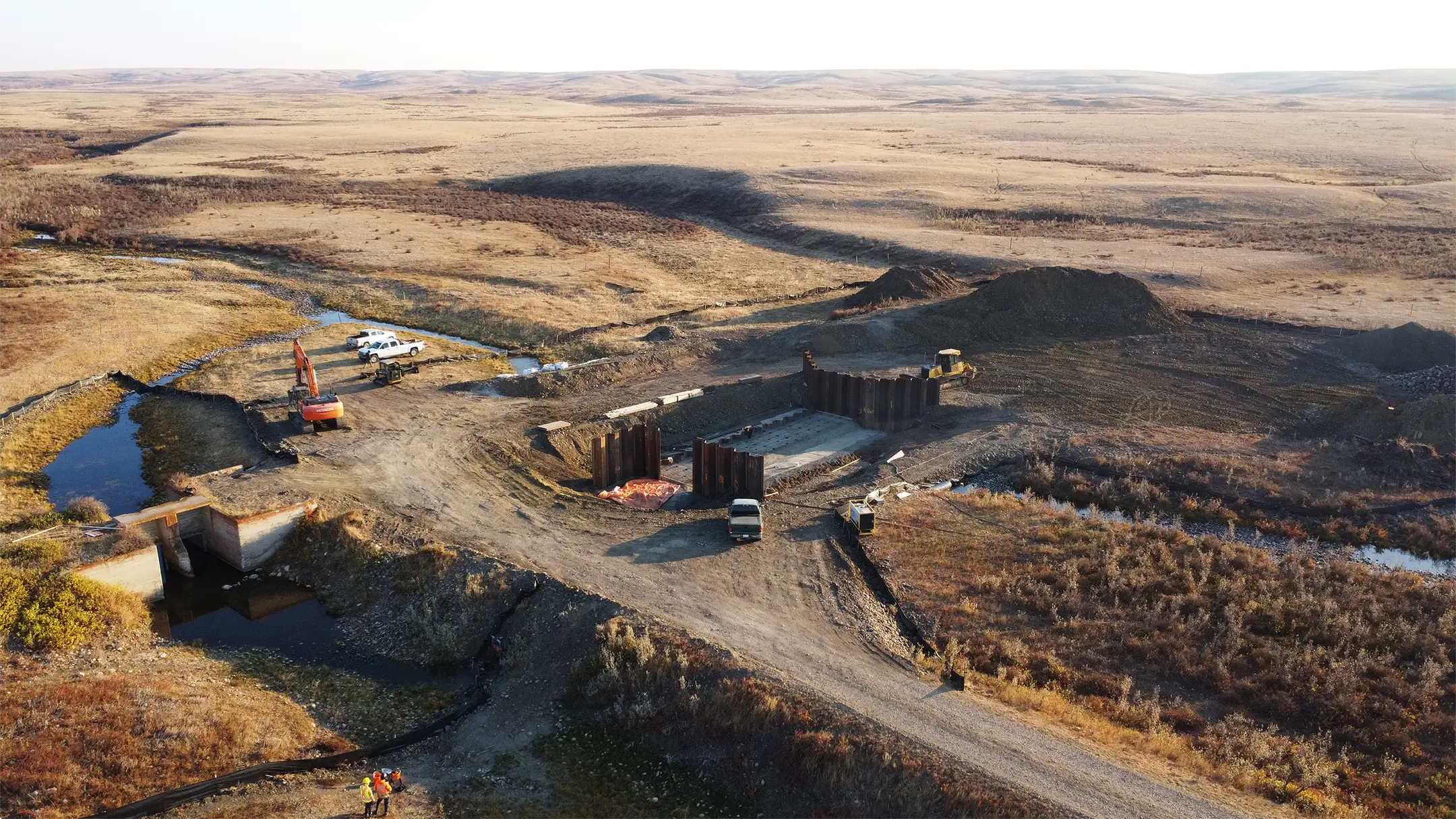The Davis Diversion site under construction