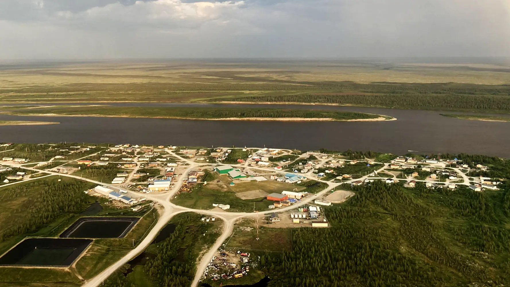 Ariel view of Fort Severn First Nation