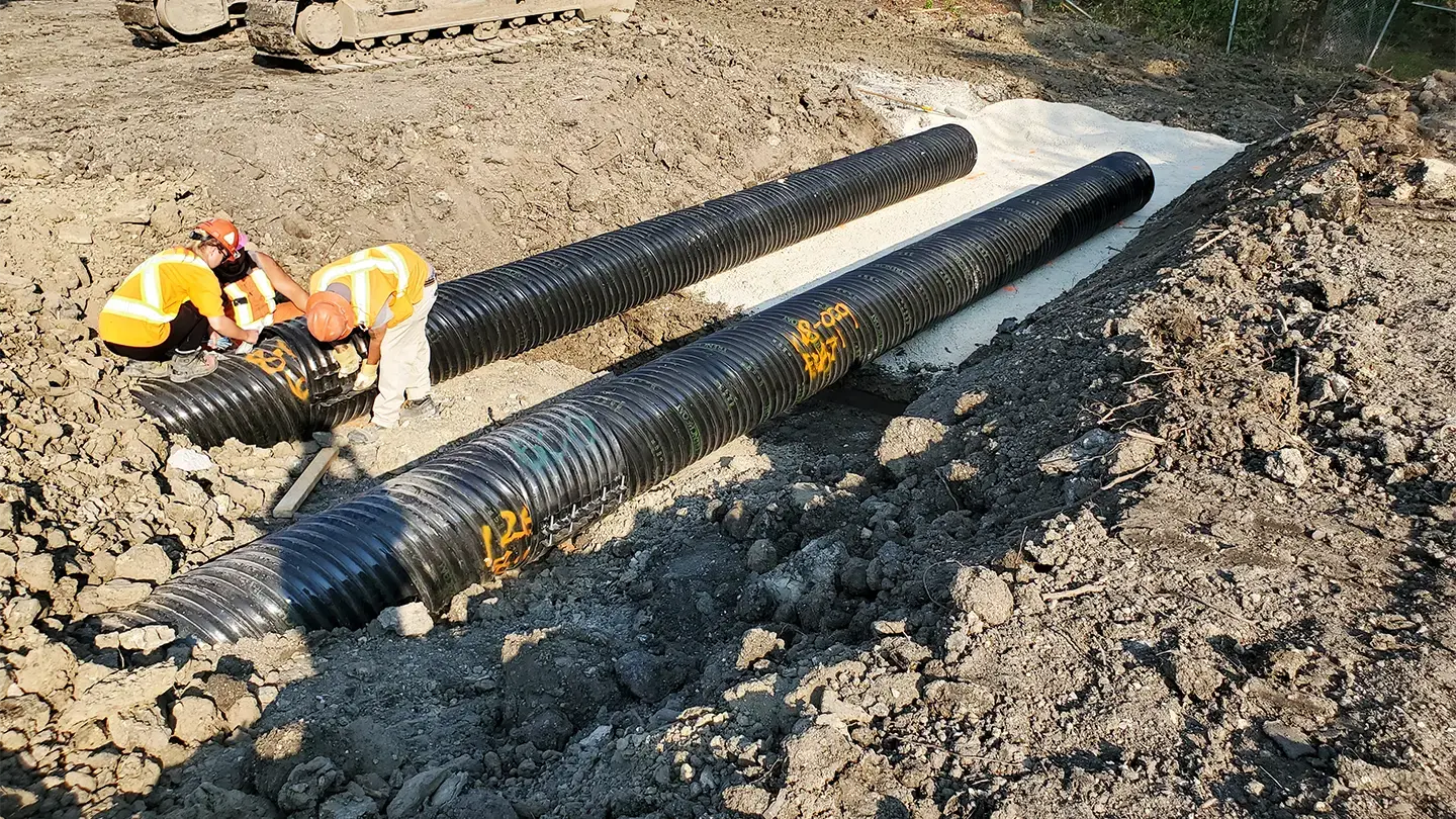 Installing new twin culvert