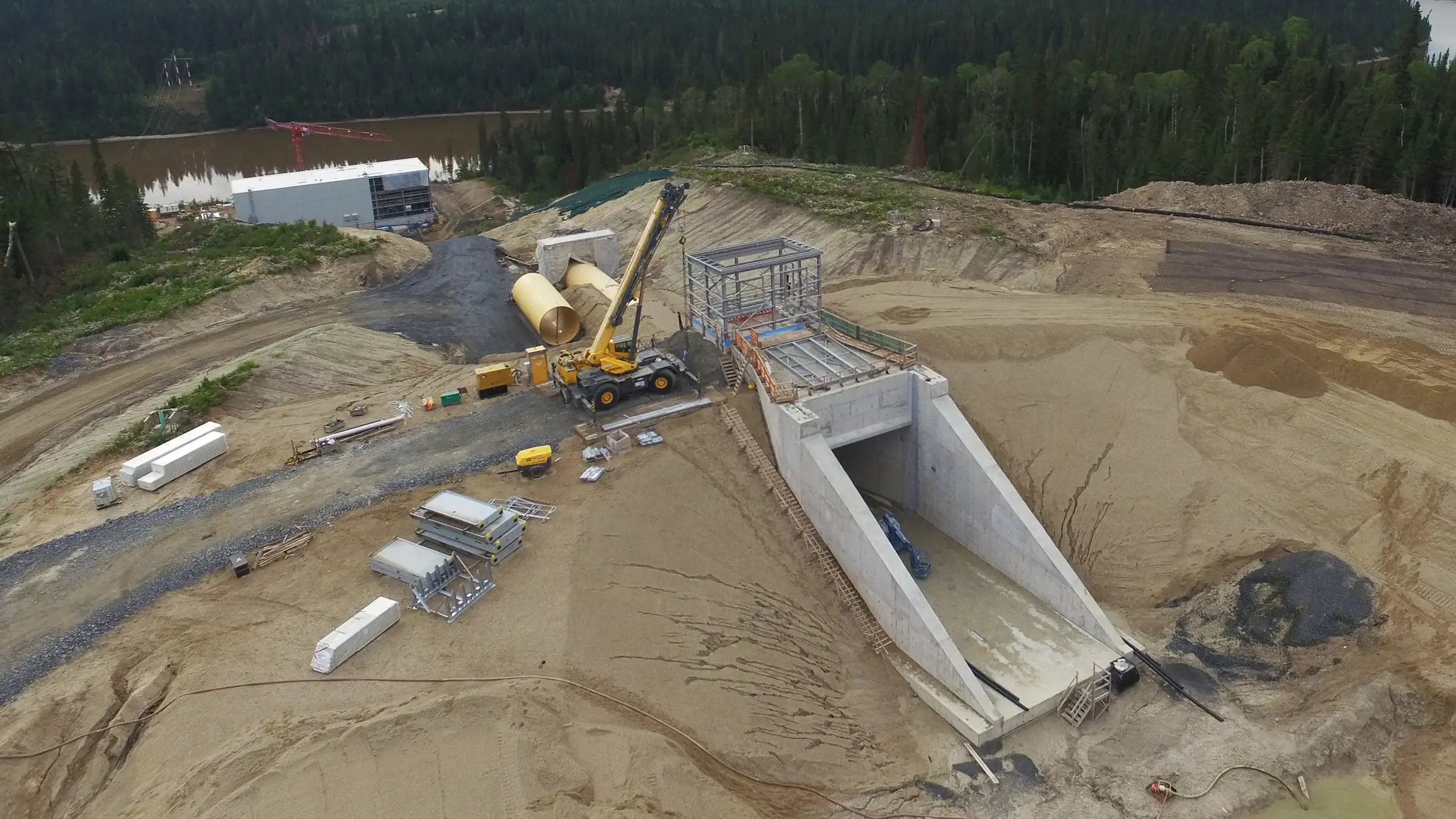 Aerial view of intake structure