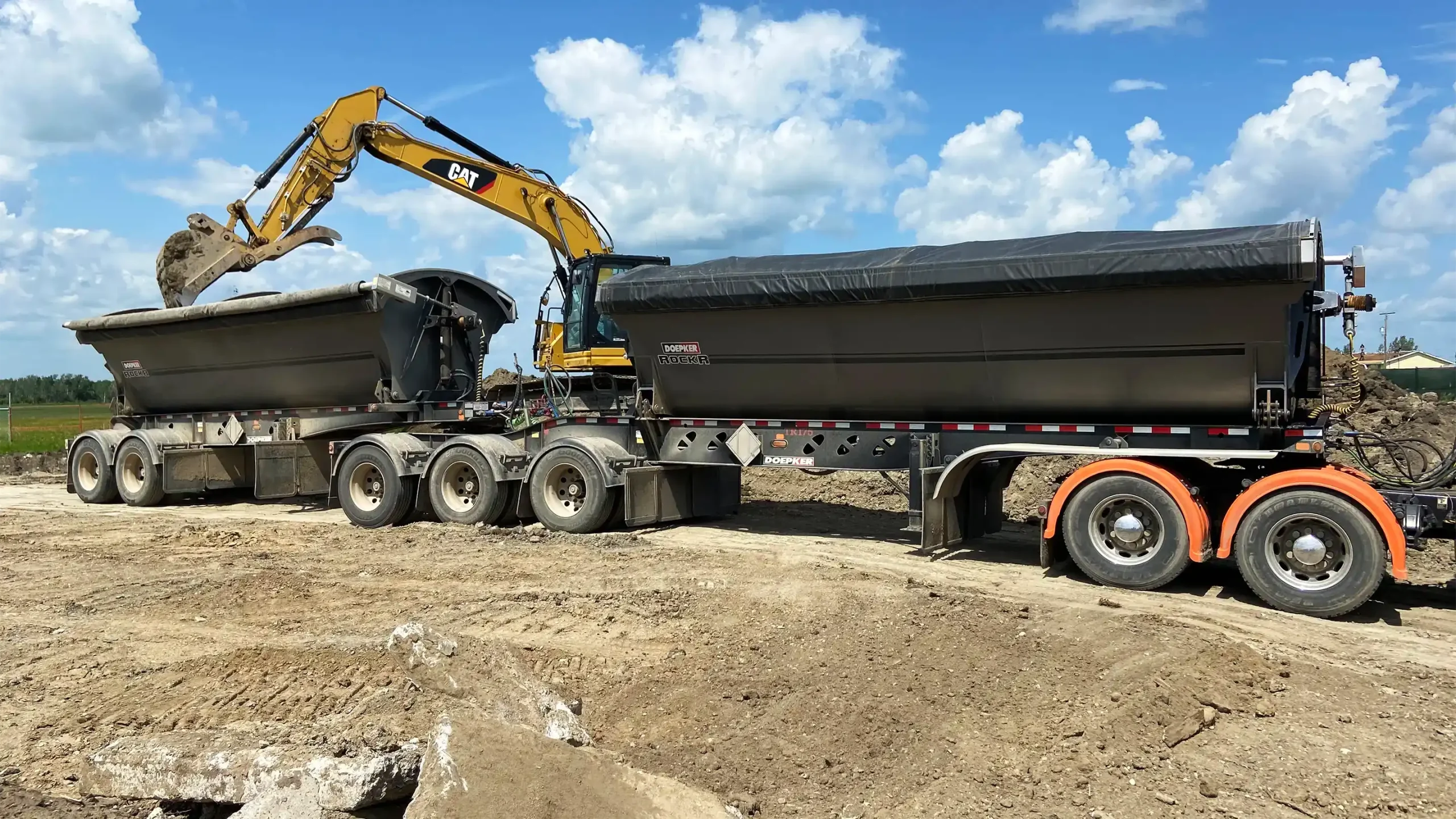 Soil was removed from the site