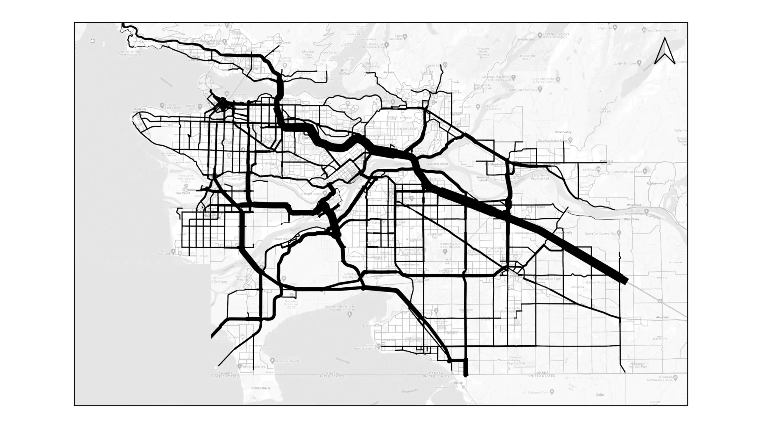 The lower mainland truck route network