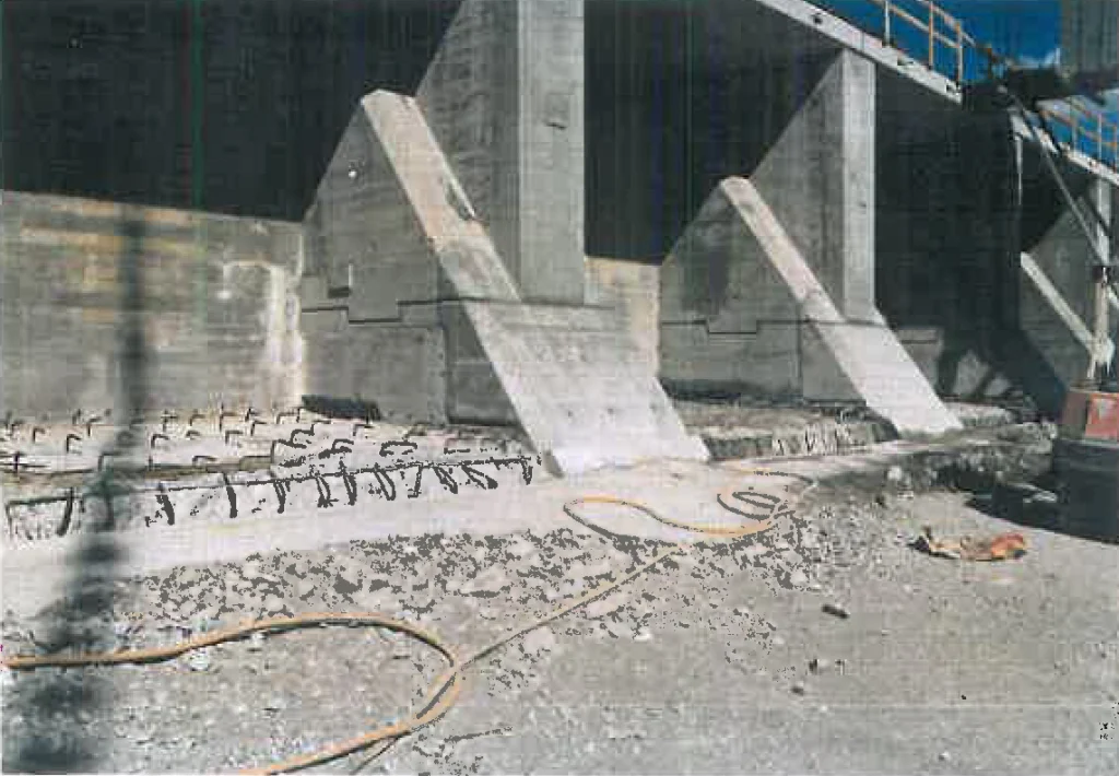 Dan slab under construction